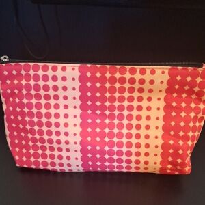 Clinique Pink and Cream Dot Cosmetic Bag